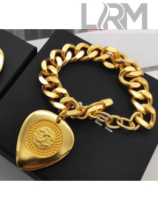 Chanel Brass Heart Bracelet 34 2020