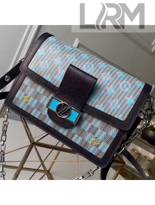Louis Vuitton Dauphine MM Monogram Pop Print Shoulder Bag M55452 Blue 2019