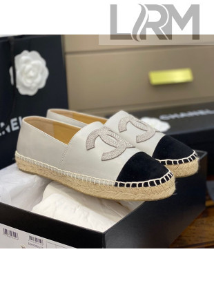 Chanel Embroidered CC Lambskin Espadrilles White 2021 30