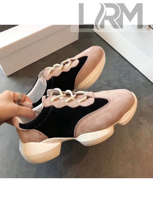 Chanel Pigskin Suede Sneaker Light Pink 2019