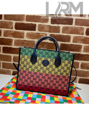 Gucci GG Multicolour Canvas Small Tote Bag ‎659983 Multico 2021