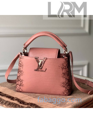 Louis Vuitton Capucines Mini in Lizard Leather M48865 Pink 2020