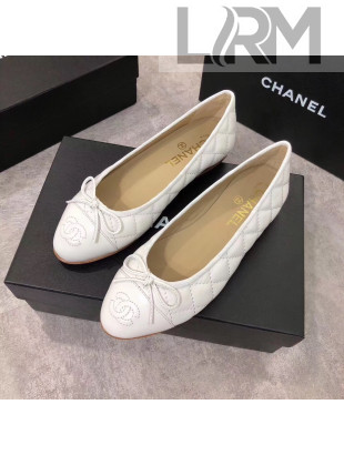 Chanel Quilting Lambskin Leather Ballerinas Black 2019 