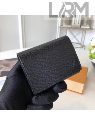 Louis Vuitton Taiga leather Enveloppe Carte De Visite M64021 Noir 2017