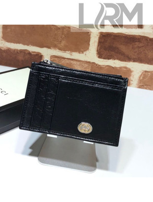 Gucci Soft Leather Card Case 597672 Black 2019