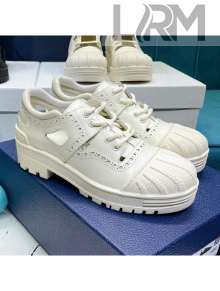 Dior Perforated Calfskin Derby Sneakers White 2021