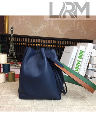 Hermes Original Swift Leather Licol Bucket Bag Royal Blue 2018