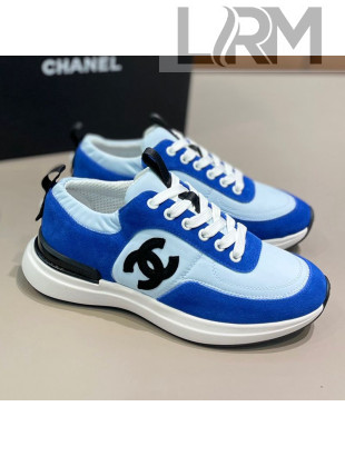 Chanel Suede and Nylon Sneakers G37122 Royal Blue 2021