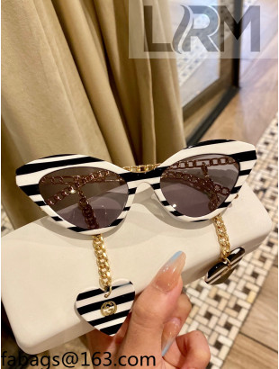 Gucci Cat Striped Sunglasses GG0978 2021  02
