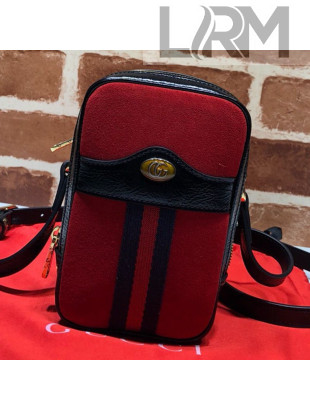 Gucci Ophidia Mini Suede Shoulder Bag 546595 Red 2019