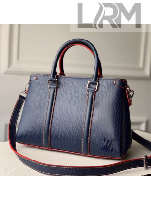 Louis Vuitton Soufflot BB Epi Leather Top Handle Bag M55613 Navy Blue 2020