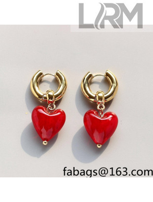 Love Short Earrings Red 2021 66