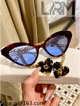 Gucci Cat Sunglasses Blue GG0978 2021  05