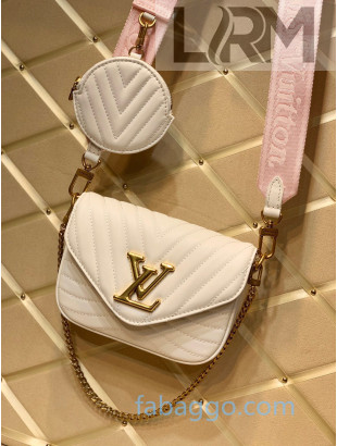 Louis Vuitton Multi Pochette New Wave Mini Bag M56466 White 2020