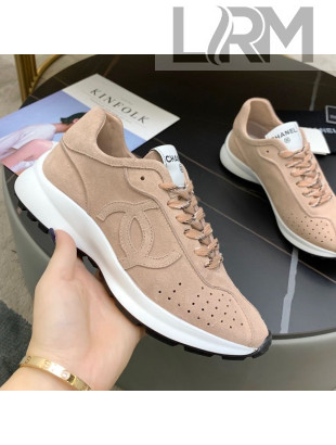 Chanel Suede Sneakers G37307 Nude 2021