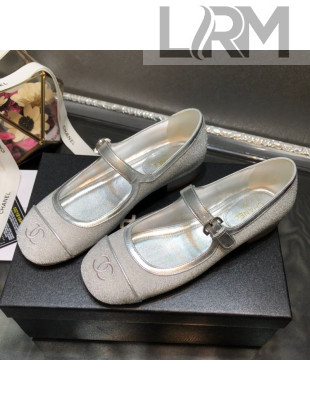Chanel Mary Janes Flats G36482 Silver 2020