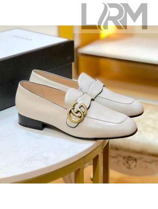 Gucci Leather Double G Loafer 602496 White 2020