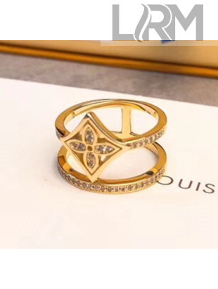 Louis Vuitton Idylle Blossom Two-Row Ring Gold 2020