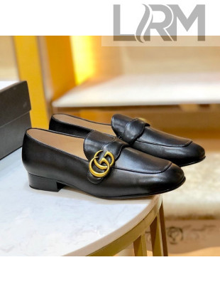 Gucci Leather Double G Loafer 602496 Black 2020