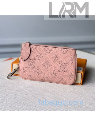 Louis Vuitton Mahina Key Pouch in Monogram Perforated Calfskin M69508 Pink 2020