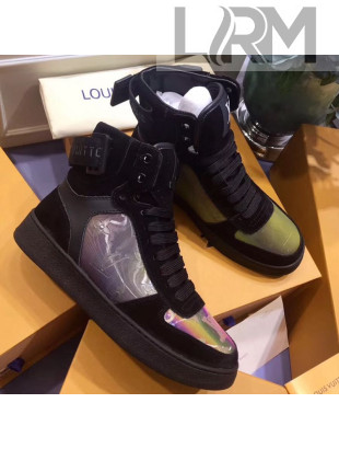 Louis Vuitton Boombox High-top Iridescent Sneakers Black 2019 (For Women and Men)