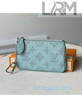 Louis Vuitton Mahina Key Pouch in Monogram Perforated Calfskin M69508 Blue 2020