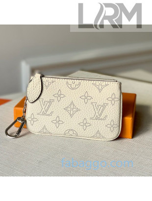 Louis Vuitton Mahina Key Pouch in Monogram Perforated Calfskin M69508 White 2020