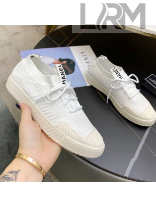Chanel Knit Sock Sneakers White 2021