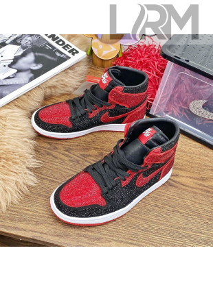 Nike Air Jordan Crystal Allover High-top Sneakers Red/Black 2020 (For Women and Men)