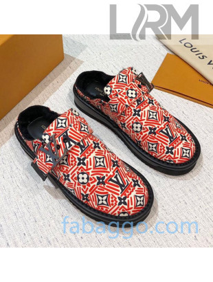 Louis Vuitton LV Crafty Cosy Canvas Mules Red 2020 (For Women and Men)