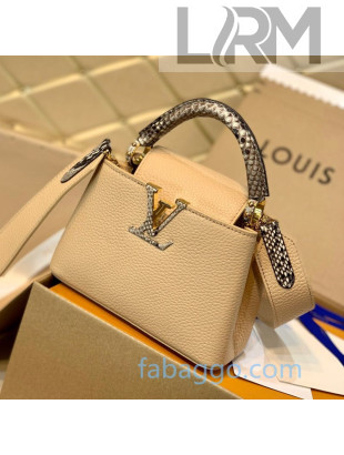 Louis Vuitton Capucines Mini with Snakeskin Charm M55923 Yellow 2020