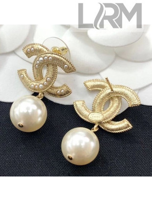 Chanel Pearl CC Earrings AB3365 2021