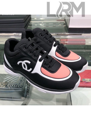 Chanel Lycra Patchwork Sneakers G34765 Black/Pink 2019