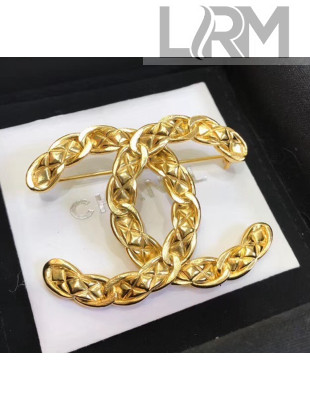 Chanel Brass CC Brooch 50 2020