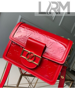 Louis Vuitton Mini Dauphine Shoulder Bag in Patent Leather M44580 Red 2019