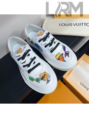 Louis Vuitton LV Ollie Print Sneakers 1A8QBR White 2021 (For Women and Men)