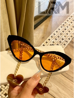 Gucci Cat Sunglasses Orange GG0978 2021  03