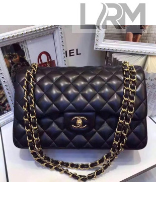 Chanel Lambskin Classic Jumbo Flap Bag Black 2019 TOP(GHW)