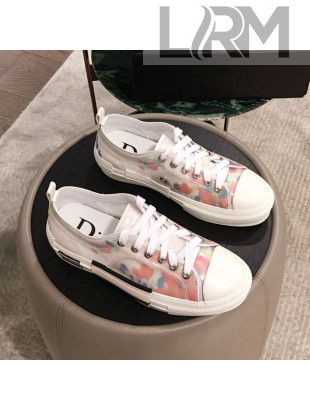 Dior x Kaws Floral Low-top Sneakers White/Pink 2019(For Women and Men)
