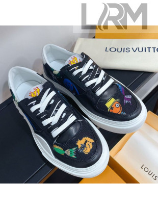 Louis Vuitton LV Ollie Print Sneakers 1A8QBR Black 2021 (For Women and Men)