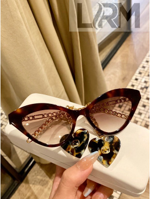 Gucci Cat Sunglasses Tea Brown GG0978 2021  04