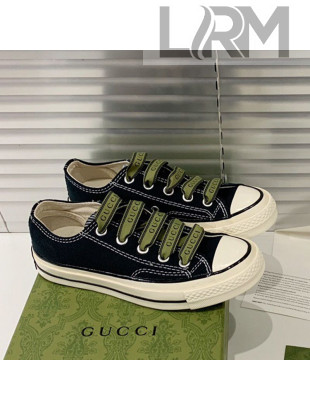Gucci x Converse Canvas Low-top Sneakers Black 2021 (For Women and Men)
