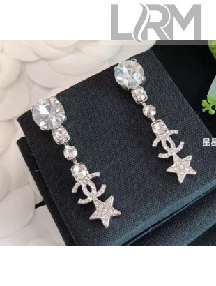 Chanel Silver Crystal Earrings 55 2020