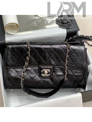 Chanel Vintage Wax Calfskin Large Shopping bag Black 2021