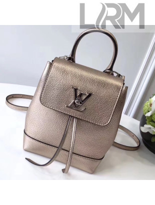 Louis Vuitton Mini Lockme Backpack Bag M54575 Gold 2017