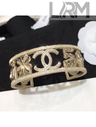 Chanel CC 5 Cuff Bracelet AB2925 Gold 2019