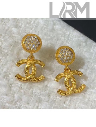 Chanel Brass Crystal Earrings 57 2020
