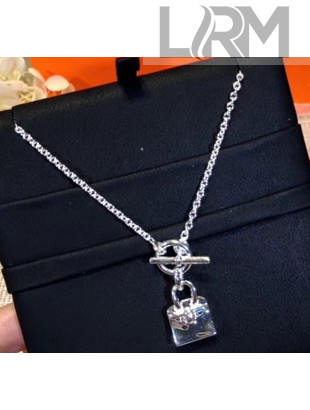 Hermes Silver Bag Necklace 08 2020
