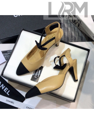 Chanel Lambskin Pumps with Bow 80mm G36360 Nude 2021