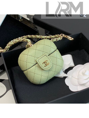Chanel Quilted Lambskin Airpods Pro Case with Chain AP1829 Green 2021